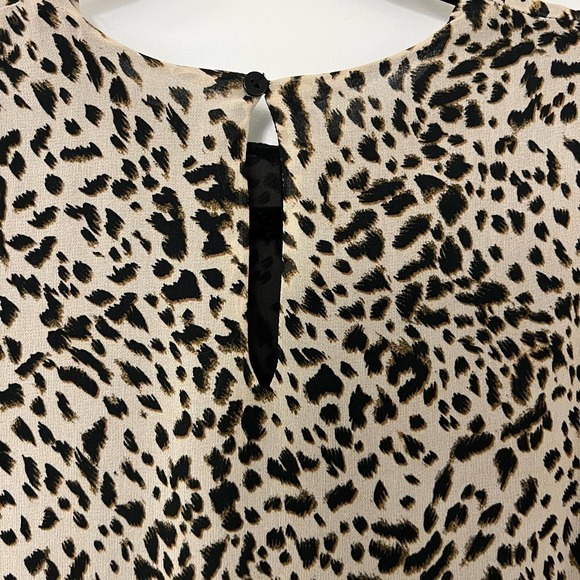 ZARA NWOT Cheetah Print Pleated Maxi Dress Size Small - Picture 6 of 8